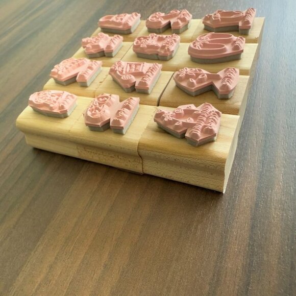 Stampin Up! A Little Love Rubber Stamp Set Of 12 Wood-Mounted Crafting Supplies - Picture 6 of 12